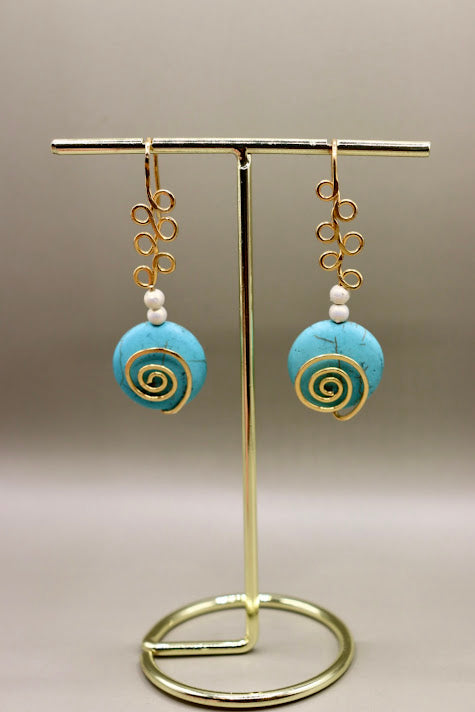 Boucles Turquoise Voluta